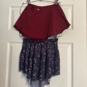 2 adult small ballet skirts! Floral Chic Ballet and maroon So Danca!